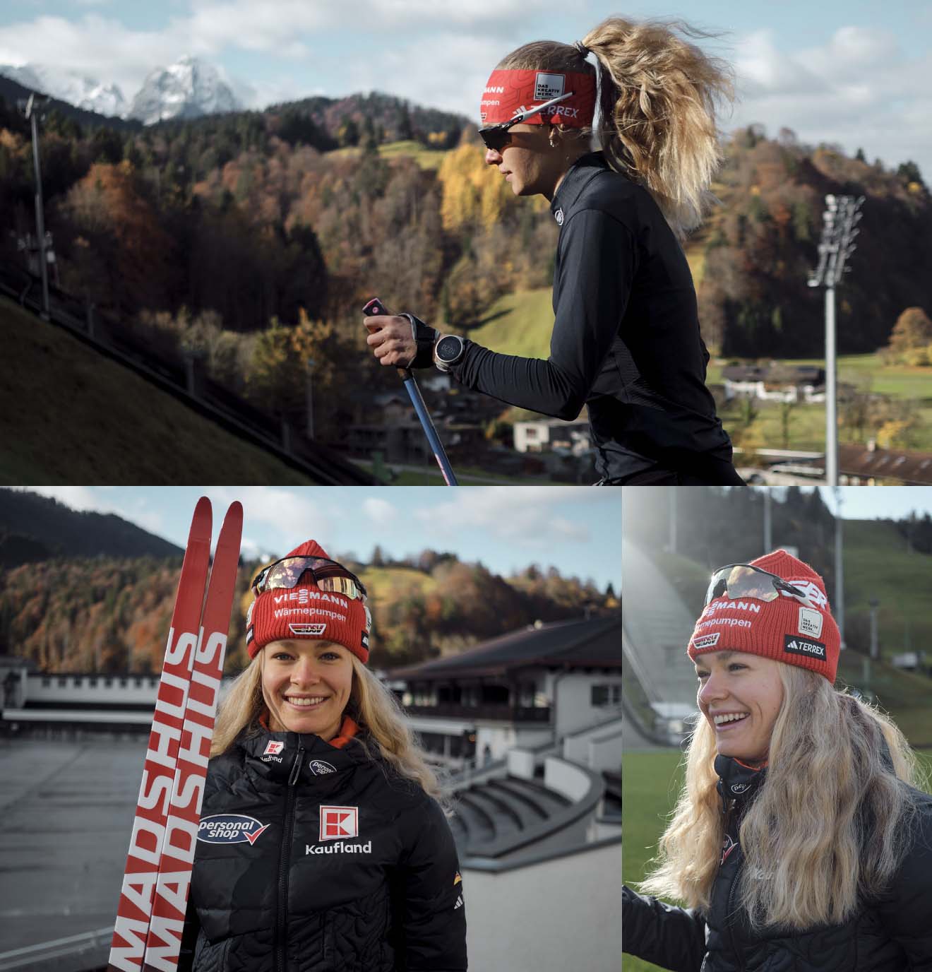 Fotocollage von Luisa Dahlke im Wettkampf