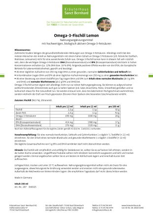 Omega-3-Fischöl Lemon 250-ml-Flasche