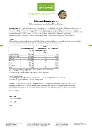 Minesan Basenpulver 200 g