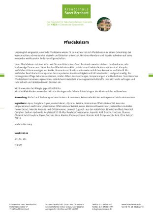 Pferdebalsam 200 ml