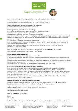 Meerwasser Nasenspray sensitiv+ 20-ml-Sprühflasche