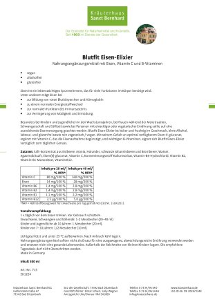 Blutfit Eisen-Elixier 1-Liter-Flasche