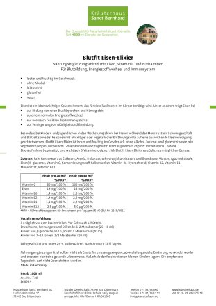 Blutfit Eisen-Elixier 1-Liter-Flasche