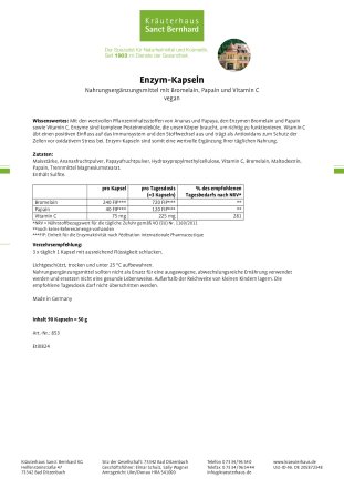 Enzym-Kapseln 90 Kapseln