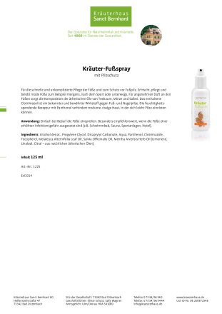 Kräuter-Fußspray 125 ml