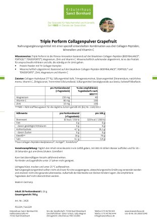 Triple Perform Grapefruit - 30 Portionsbeutel für 1 Monat