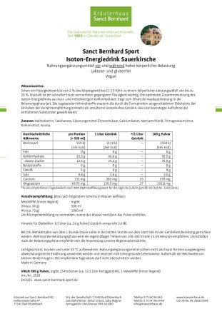 Isoton Energiedrink Pfirsich-Maracuja: 900-g-Dose