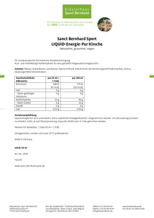 Liquid Energie Pur Pfirsich-Maracuja: 50-ml-Tube