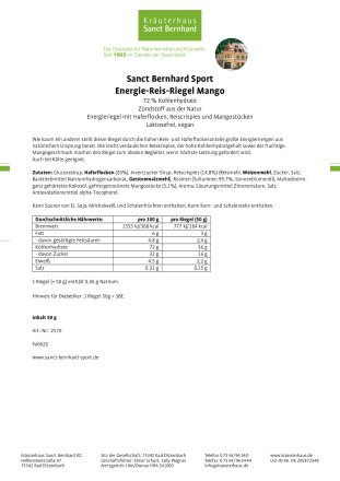 Energie Reis-Riegel Himbeere: 50-g-Riegel