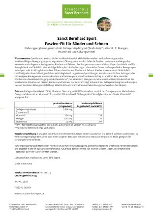 Faszien-Fit für Bänder und Sehnen 30 Portionsbeutel für 1 Monat