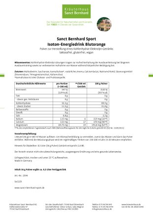 Isoton Energiedrink Sachet Pfirsich-Maracuja: 36-g-Sachet