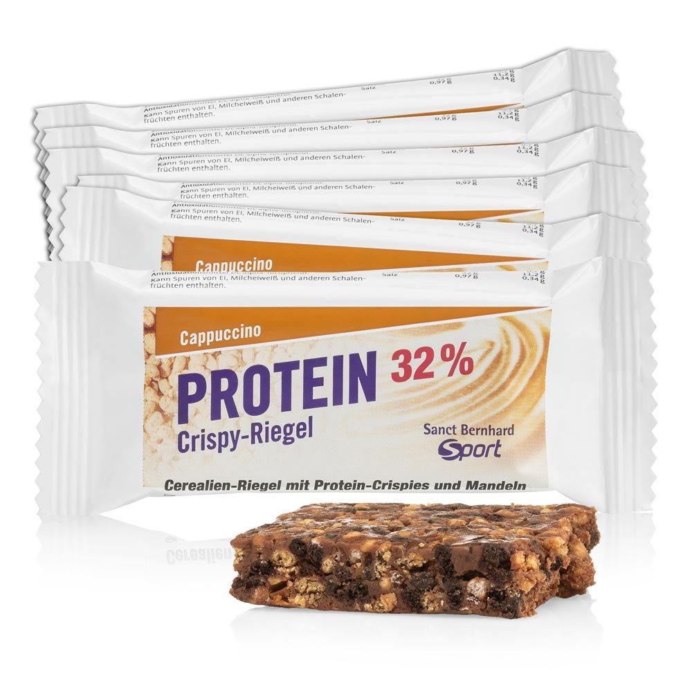 Protein-Riegel 32 % Crispy Cappuccino: 35-g-Riegel