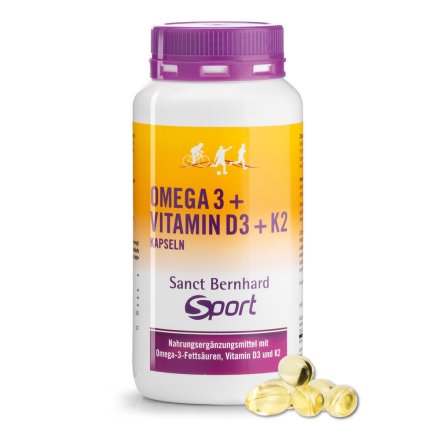 Omega-3+Vitamin-D3+K2-Kapseln 120 Kapseln f&uuml;r 2 Monate